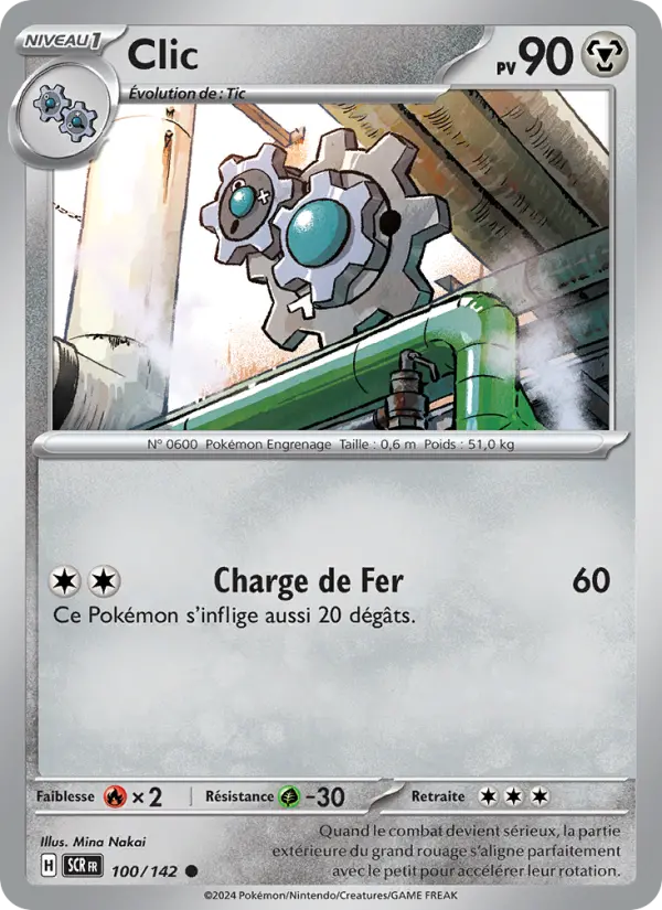 Scan HD carte Pokémon Clic 100/142 — Couronne Stellaire