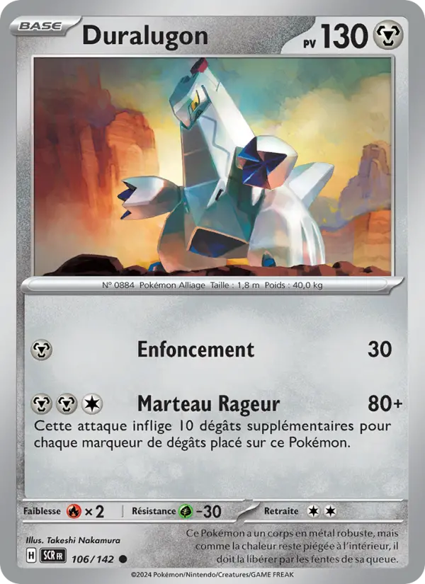 Scan HD carte Pokémon Duralugon 106/142 — Couronne Stellaire