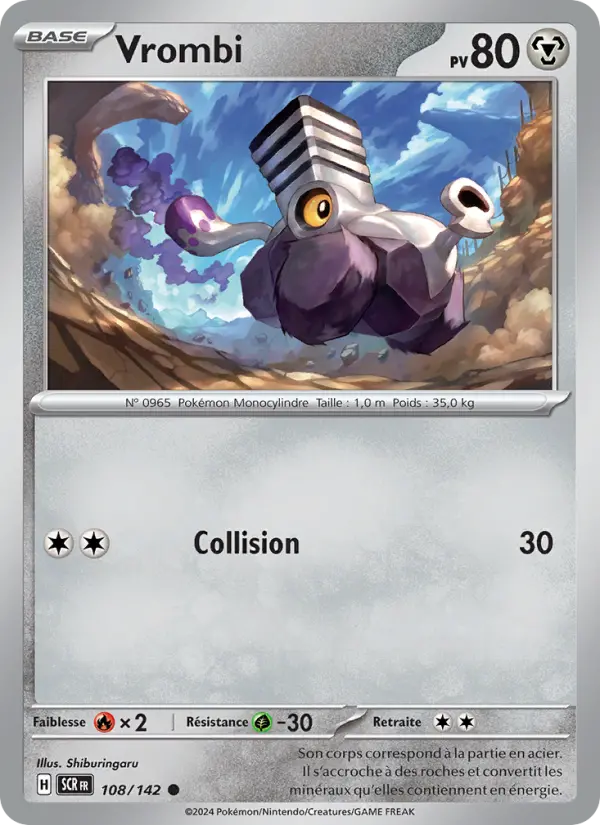 Scan HD carte Pokémon Vrombi 108/142 — Couronne Stellaire