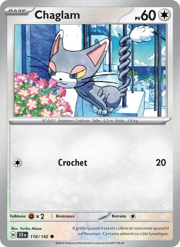 Scan HD carte Pokémon Chaglam 116/142 — Couronne Stellaire
