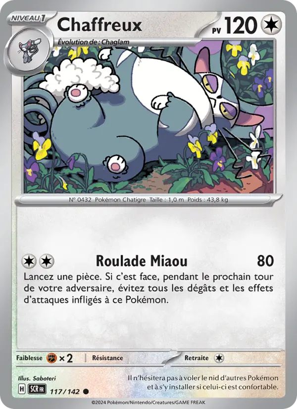 Scan HD carte Pokémon Chaffreux 117/142 — Couronne Stellaire