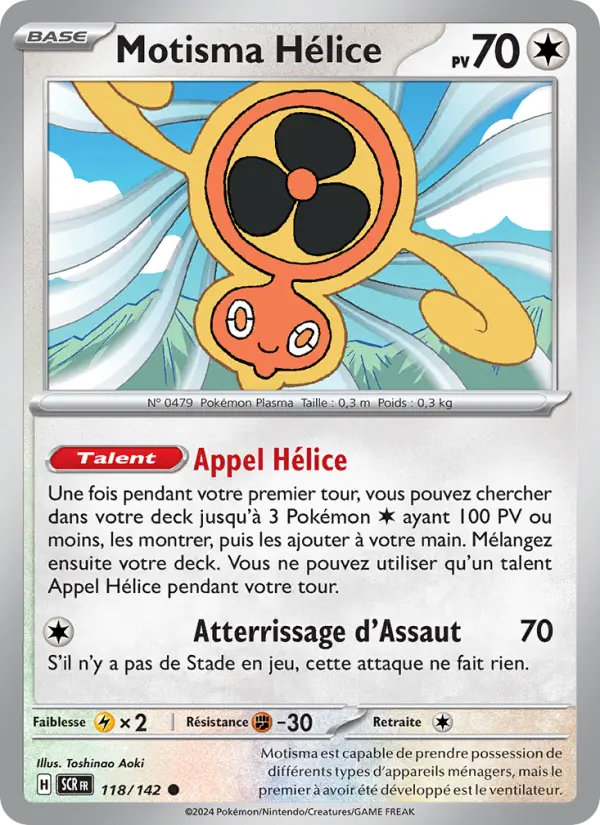 Scan HD carte Pokémon Motisma Hélice 118/142 — Couronne Stellaire