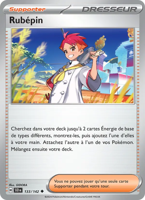 Scan HD carte Pokémon Rubépin 133/142 — Couronne Stellaire