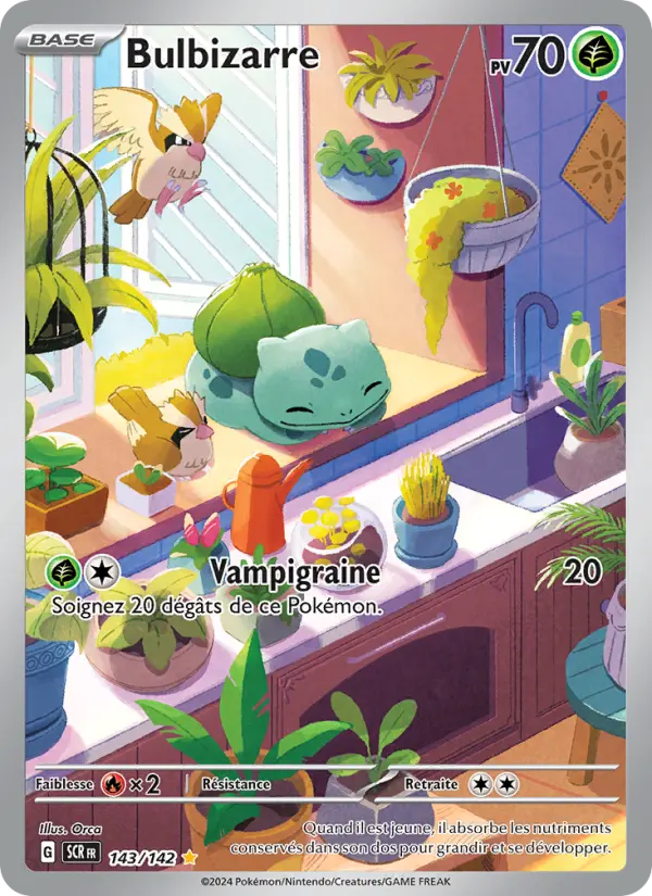 Scan HD carte Pokémon Bulbizarre 143/142 — Couronne Stellaire