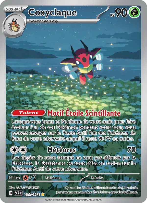 Scan HD carte Pokémon Coxyclaque 144/142 — Couronne Stellaire