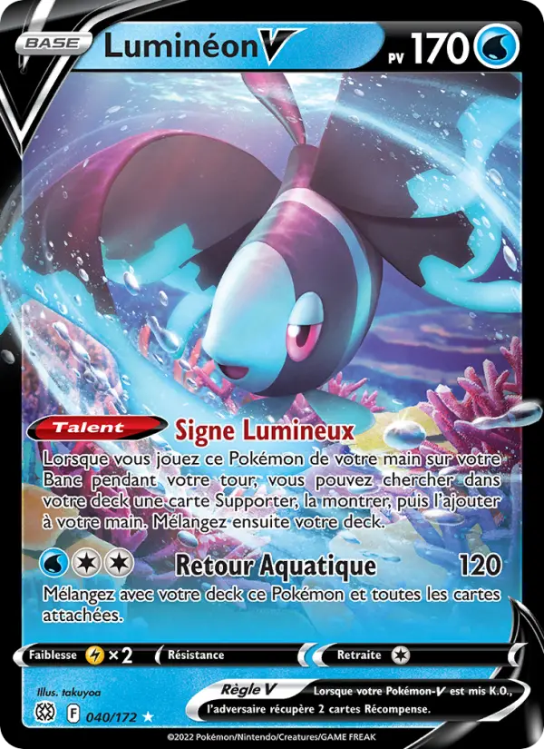 Scan HD carte Pokémon Luminéon V 040/172 — Stars Étincelantes