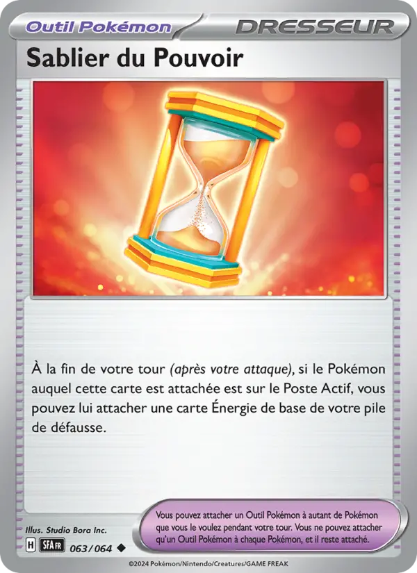 Scan HD carte Pokémon Sablier du Pouvoir 063/64 — Fable Nébuleuse