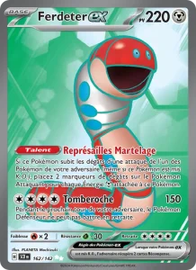 Carte Pokemon Ferdeter-ex 162/142 Couronne Stellaire
