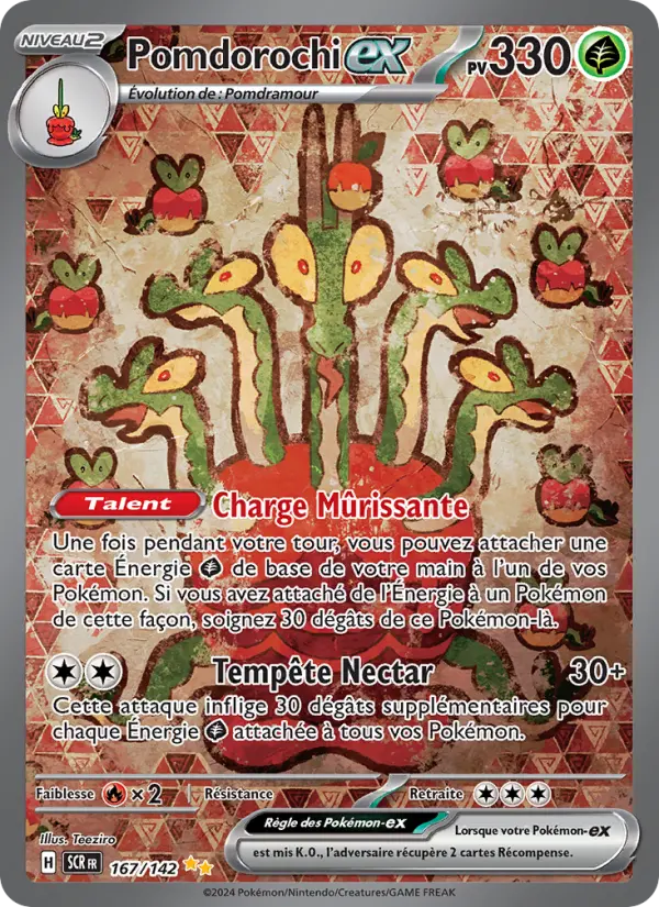 Scan HD carte Pokémon Pomdorochi-ex 167/142 — Couronne Stellaire