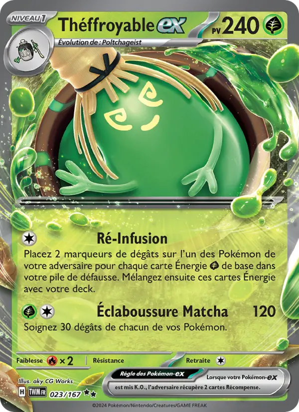 Scan HD carte Pokémon Théffroyable-ex 023/167 — Mascarade Crépusculaire