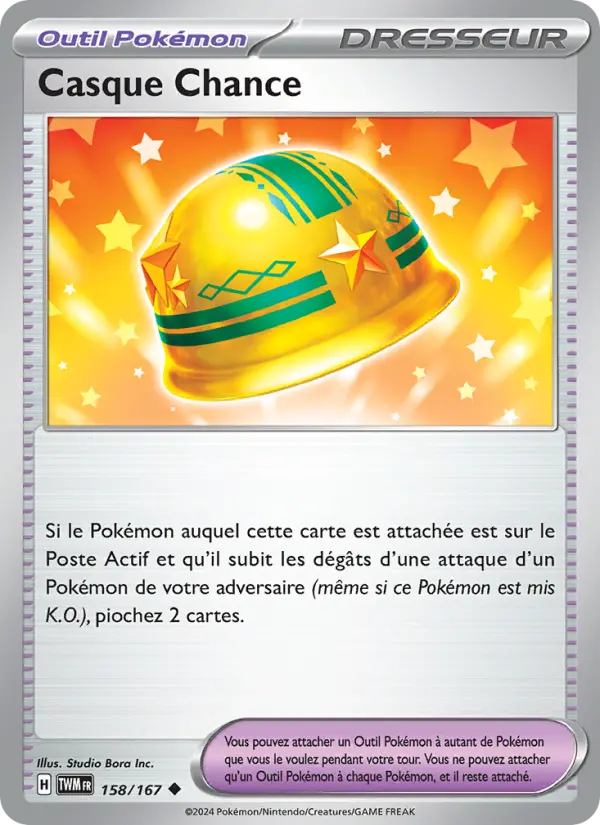 Scan HD carte Pokémon Casque Chance 158/167 — Mascarade Crépusculaire