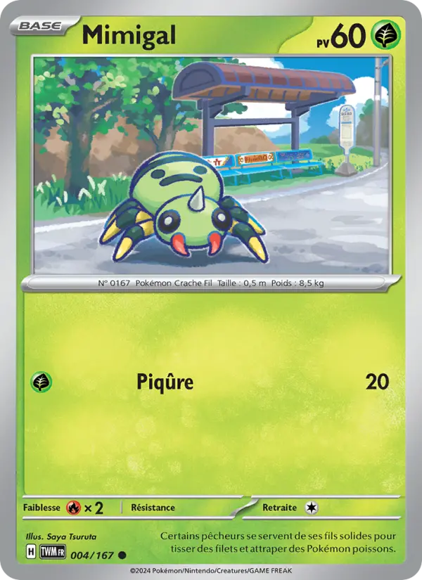 Scan HD carte Pokémon Mimigal 004/167 — Mascarade Crépusculaire