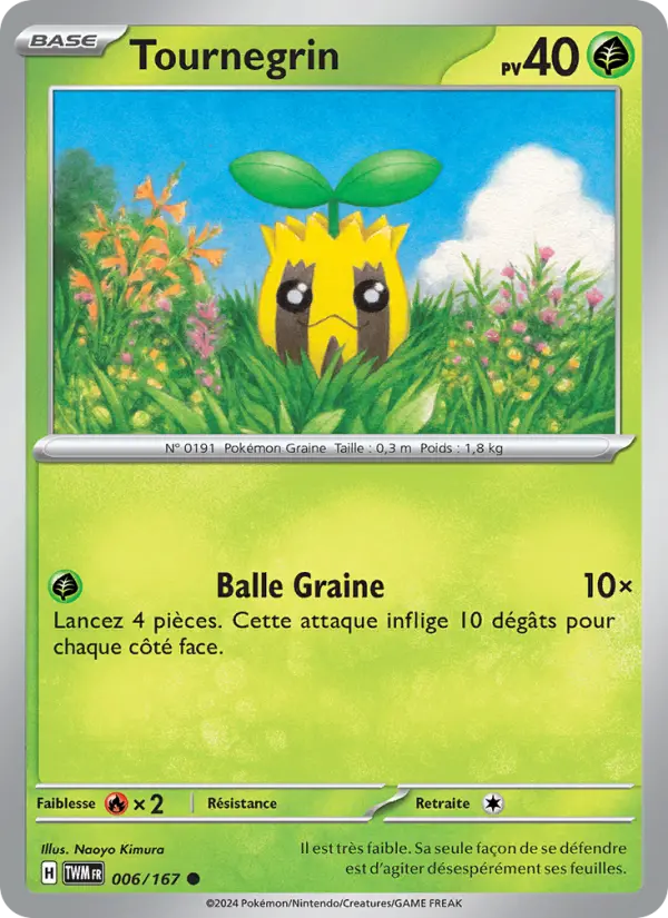 Scan HD carte Pokémon Tournegrin 006/167 — Mascarade Crépusculaire