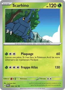 Carte Pokemon Scarhino 008/167 Mascarade Crépusculaire