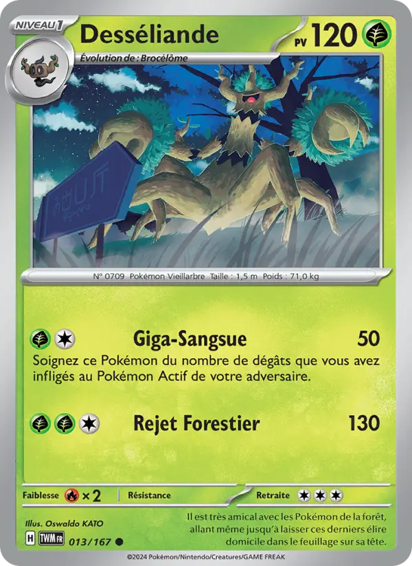 Scan HD carte Pokémon Desséliande 013/167 — Mascarade Crépusculaire