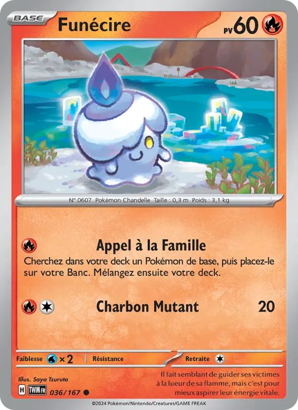 Scan HD carte Pokémon Funécire 036/167 — Mascarade Crépusculaire