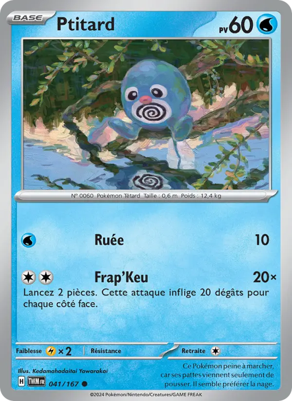 Scan HD carte Pokémon Ptitard 041/167 — Mascarade Crépusculaire