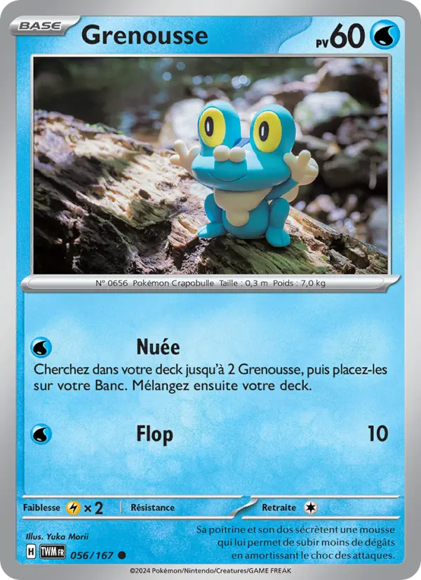 Scan HD carte Pokémon Grenousse 056/167 — Mascarade Crépusculaire