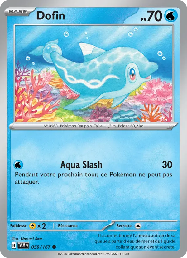 Scan HD carte Pokémon Dofin 059/167 — Mascarade Crépusculaire