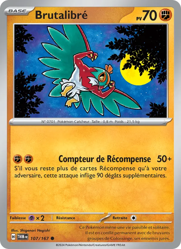Scan HD carte Pokémon Brutalibré 107/167 — Mascarade Crépusculaire