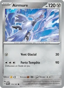 Carte Pokemon Airmure 119/167 Mascarade Crépusculaire