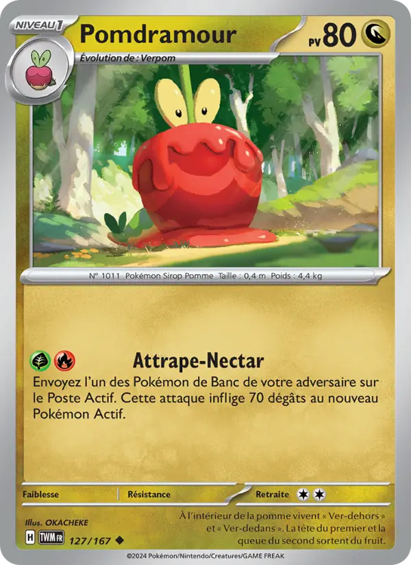 Scan HD carte Pokémon Pomdramour 127/167 — Mascarade Crépusculaire
