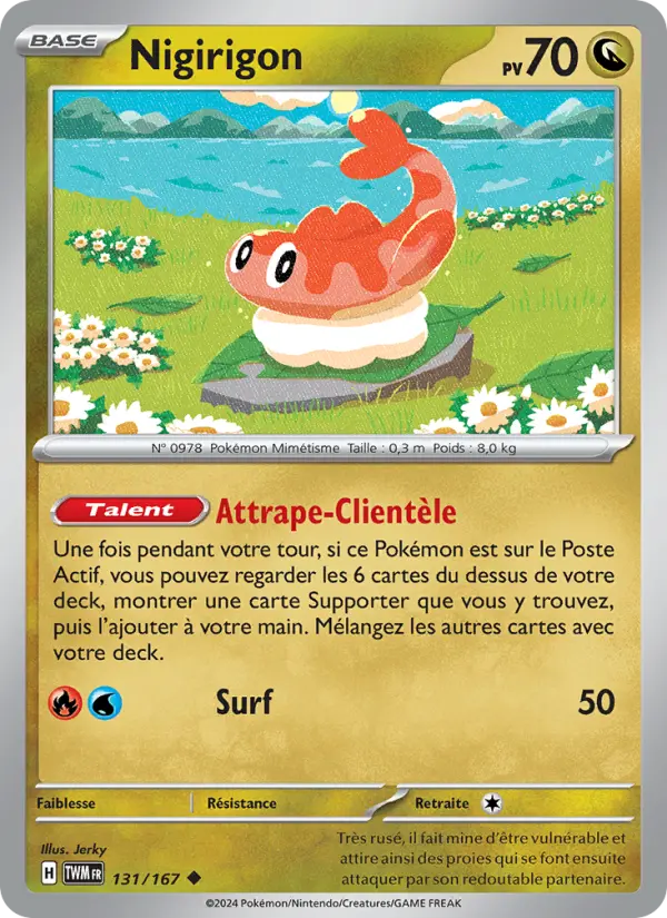 Scan HD carte Pokémon Nigirigon 131/167 — Mascarade Crépusculaire