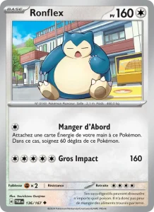 Carte Pokemon Ronflex 136/167 Mascarade Crépusculaire