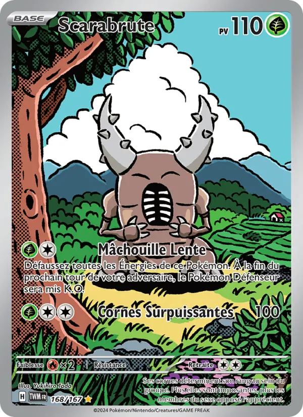 Scan HD carte Pokémon Scarabrute 168/167 — Mascarade Crépusculaire