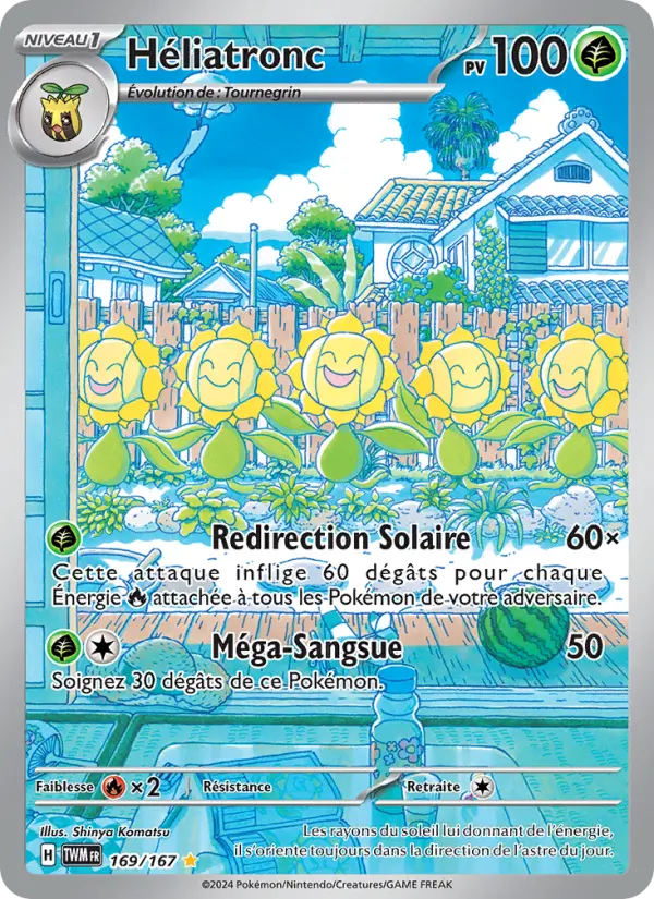 Scan HD carte Pokémon Héliatronc 169/167 — Mascarade Crépusculaire