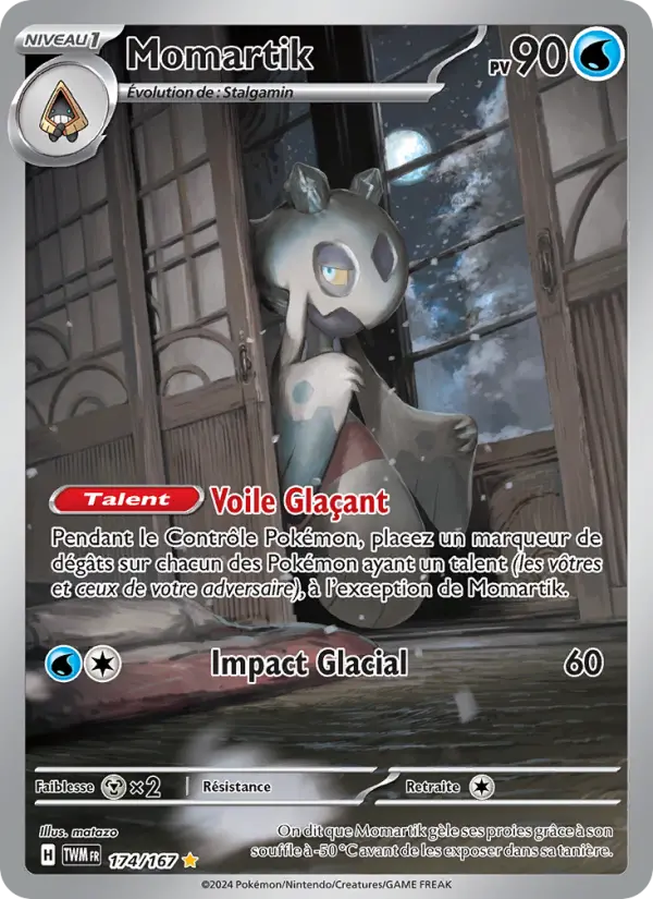 Scan HD carte Pokémon Momartik 174/167 — Mascarade Crépusculaire