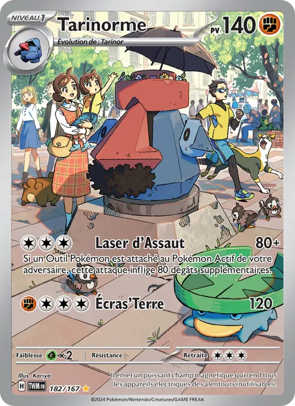 Scan HD carte Pokémon Tarinorme 182/167 — Mascarade Crépusculaire