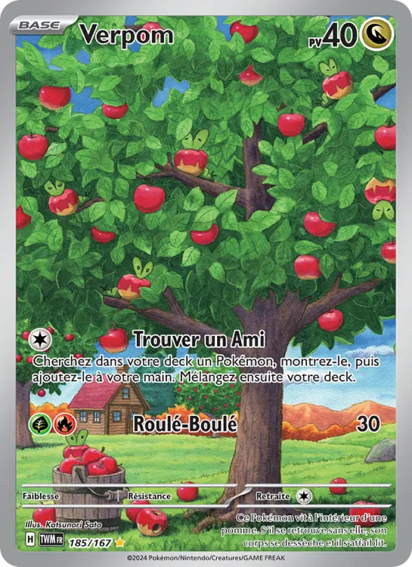 Scan HD carte Pokémon Verpom 185/167 — Mascarade Crépusculaire
