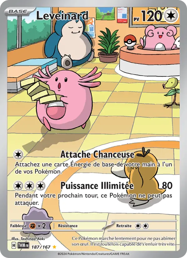 Scan HD carte Pokémon Leveinard 187/167 — Mascarade Crépusculaire