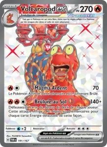 Carte Pokemon Volcaropod-ex 191/167 Mascarade Crépusculaire