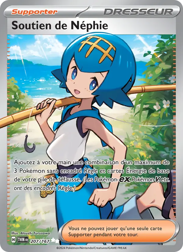 Scan HD carte Pokémon Soutien de Néphie 207/167 — Mascarade Crépusculaire
