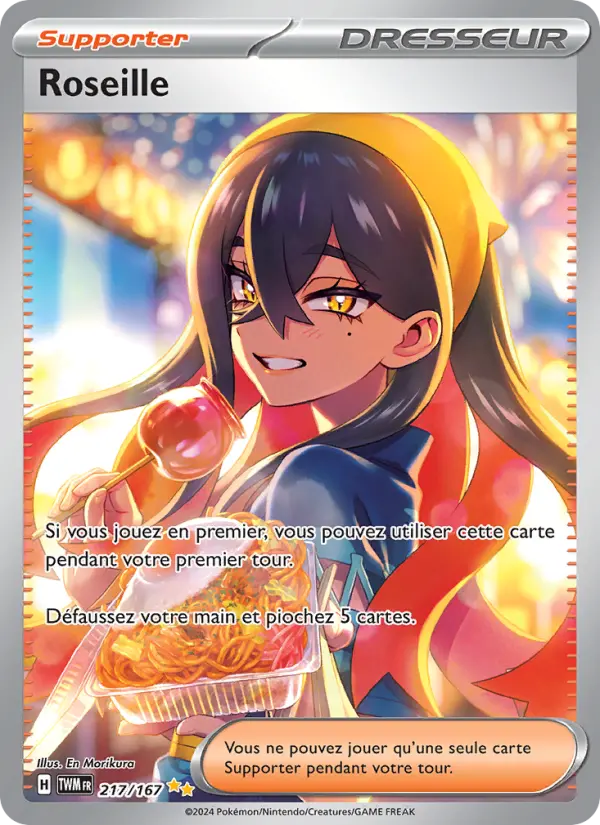 Scan HD carte Pokémon Roseille 217/167 — Mascarade Crépusculaire