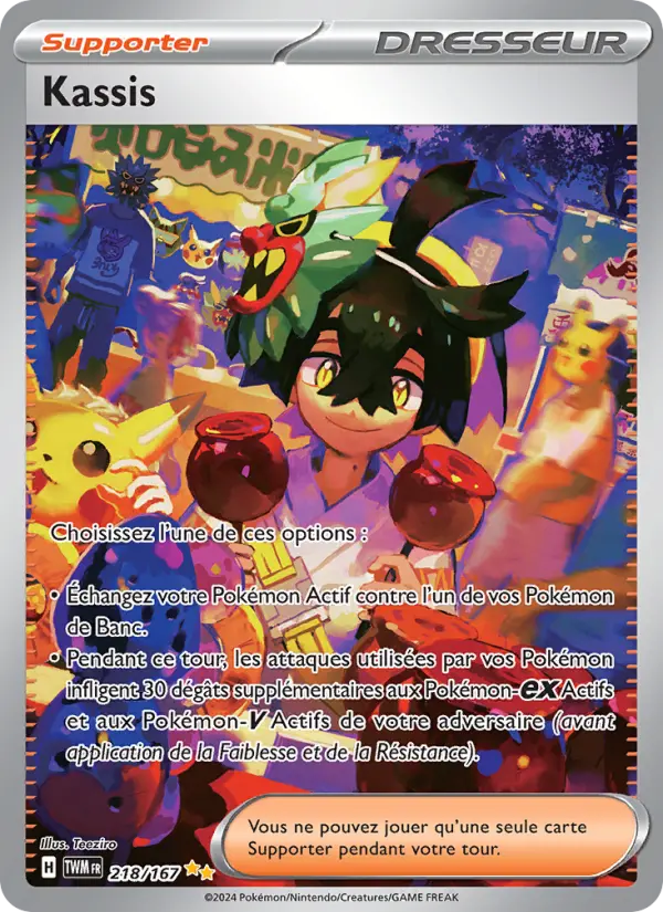 Scan HD carte Pokémon Kassis 218/167 — Mascarade Crépusculaire