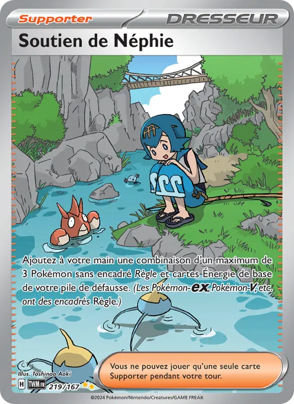 Scan HD carte Pokémon Soutien de Néphie 219/167 — Mascarade Crépusculaire