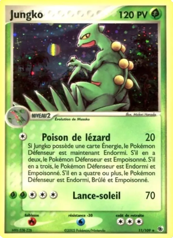Scan HD carte Pokémon Jungko 11/109 — EX Rubis & Saphir