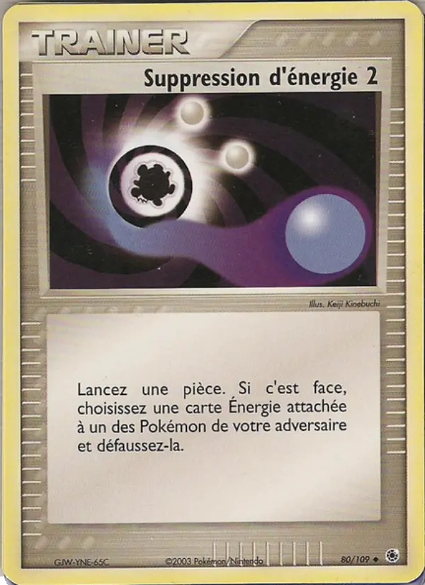 Scan HD carte Pokémon Suppression d'énergie 2 80/109 — EX Rubis & Saphir