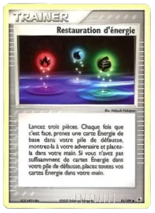 Carte Pokemon Restauration d'énergie 81/109 EX Rubis & Saphir
