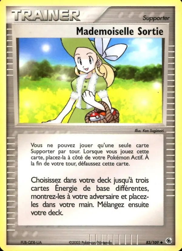 Scan HD carte Pokémon Mademoiselle Sortie 83/109 — EX Rubis & Saphir