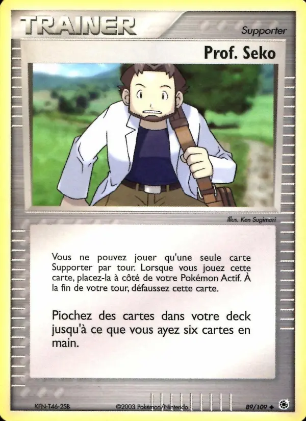 Scan HD carte Pokémon Prof. Seko 89/109 — EX Rubis & Saphir