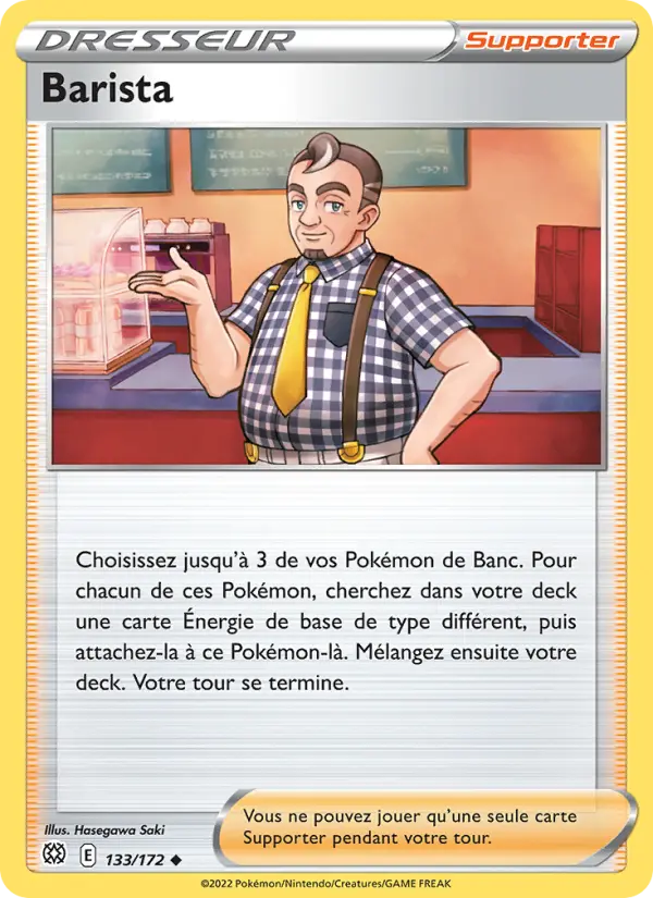 Scan HD carte Pokémon Barista 133/172 — Stars Étincelantes