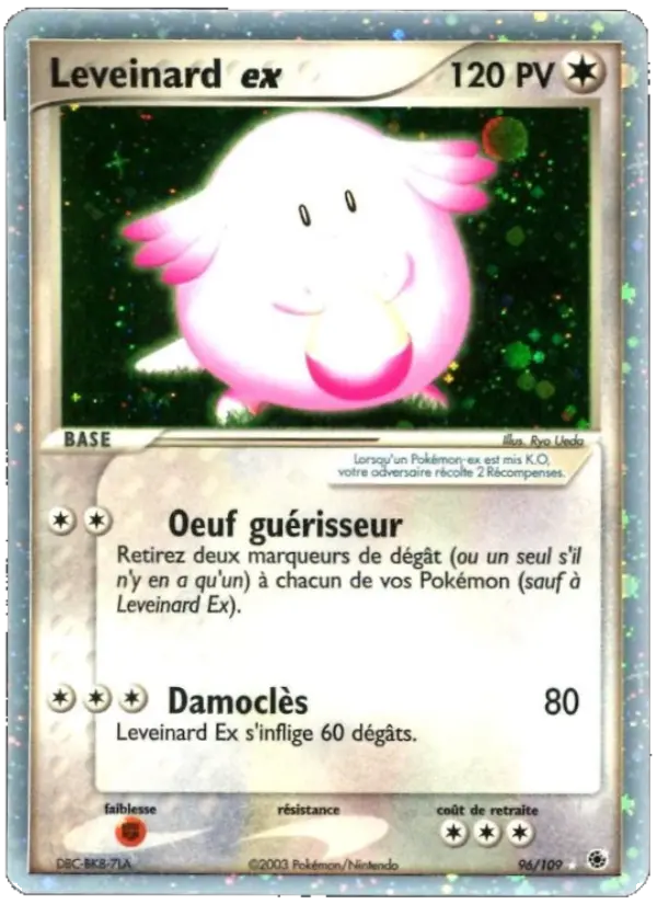 Scan HD carte Pokémon Leveinard ex 96/109 — EX Rubis & Saphir