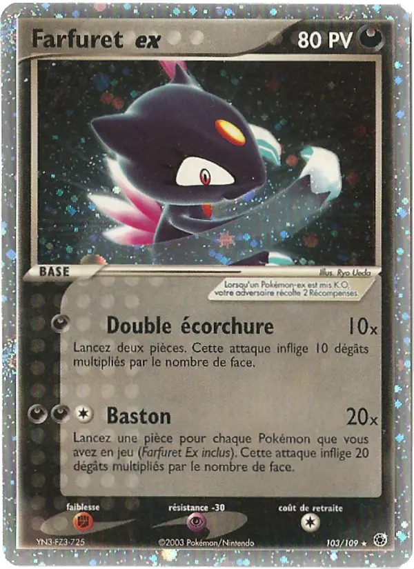 Scan HD carte Pokémon Farfuret ex 103/109 — EX Rubis & Saphir