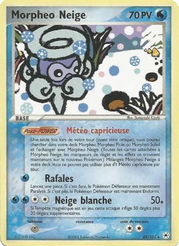 Scan HD carte Pokémon Morpheo Neige 25/101 — EX Légendes Oubliées