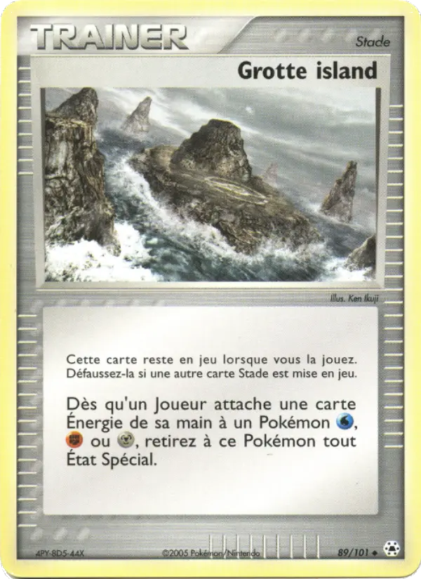 Scan HD carte Pokémon Grotte island 89/101 — EX Légendes Oubliées