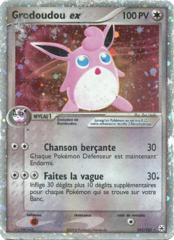 Scan HD carte Pokémon Grodoudou ex 101/101 — EX Légendes Oubliées